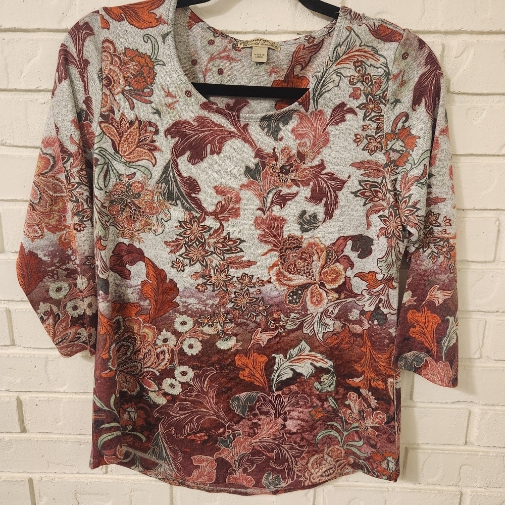 Energe Floral Patterned Women's Top Small